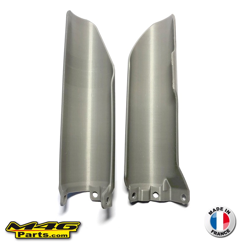 Black Brushed Aluminum Fork Guards For Honda CR 80-500 | Vinyl Graphics Covers By Moto Junkeez - View #3